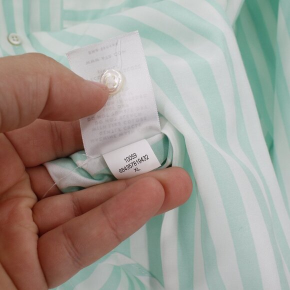 AYR Shirt Women's XL Long Sleeve Button Up Striped Viscose Silk relaxed pocket - Picture 5 of 10